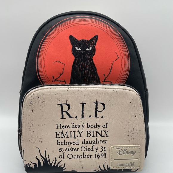 Loungefly Disney Hocus Pocus Binx Black Cat Glow-In-The-Dark Mini Backpack - Picture 8 of 9
